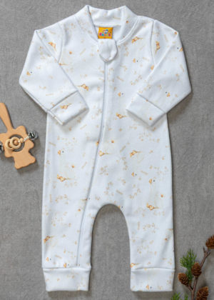 Macacão soft quentinho perfeito para inverno na estampa de Gansos