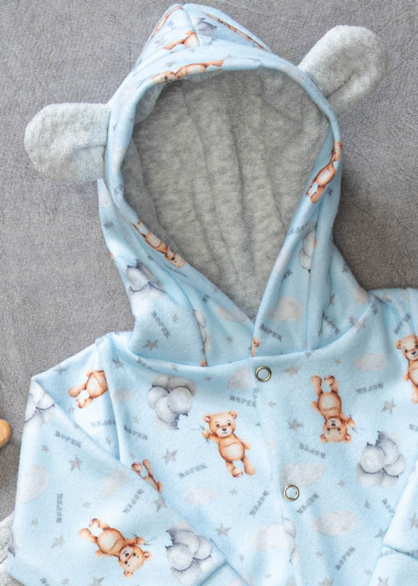Conjunto Infantil Soft Capuz Urso Balões