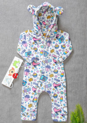 Macacão Bebê Microfibra Teddy Patins Divertido