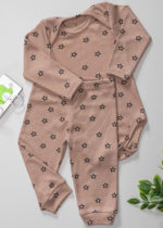 conjunto canelado estampado
