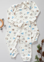 conjunto canelado estampado
