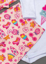 conjunto 3 peças bordado