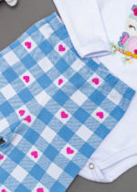 conjunto 3 peças bordado