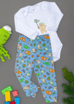 conjunto 3 peças bordado