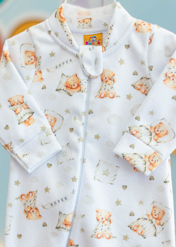 Macacão Bebê Soft Estampa Urso Soninho - Imagem 3